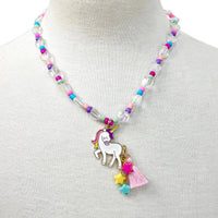 *NEW* Pink Poppy Unicorn Charm Necklace and Bracelet Set