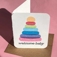 *NEW* Paper Chain Studios Welcome Baby Greeting Card