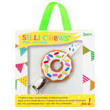 *FINAL SALE* Silli Chews Mini Teether with Strap - White Donut
