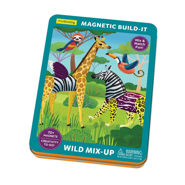 *NEW* Mudpuppy Magnetic Build-It Tin: Wild Mix-Up