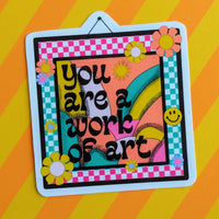 *NEW* Luxe Trauma 'You Are A Work of Art' Vinyl Sticker