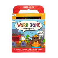 Ooly Carry Along Coloring Book and Crayon Kit - Work Zone