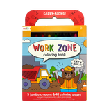 Ooly Carry Along Coloring Book and Crayon Kit - Work Zone