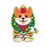 *NEW* Mudpuppy Scratch & Sniff 48 Piece Mini Puzzle: Christmas Corgi