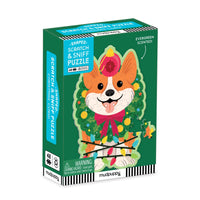 *NEW* Mudpuppy Scratch & Sniff 48 Piece Mini Puzzle: Christmas Corgi