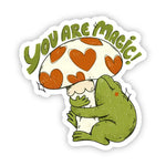 Big Moods 'You Are Magic' Mushroom and Frog Vinyl Sticker