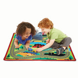 Melissa & Doug Round the Town Road Activity Rug & Car Set - NO PACKAGING
