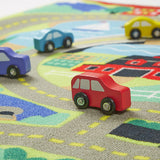 Melissa & Doug Round the Town Road Activity Rug & Car Set - NO PACKAGING
