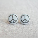 Rachel O's Fabric Button Earrings