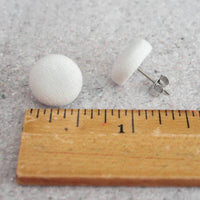 Rachel O's Fabric Button Earrings
