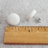 Rachel O's Fabric Button Earrings