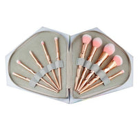 Diamond Rainbow Rose Gold Makeup Brush Set