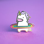 Robot Dance Battle Hula Unicorn Enamel Pin