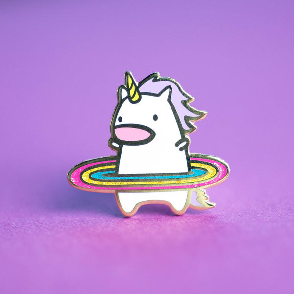Robot Dance Battle Hula Unicorn Enamel Pin