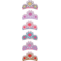 Retro Flower Print Claw Hair Clips