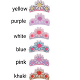 Retro Flower Print Claw Hair Clips