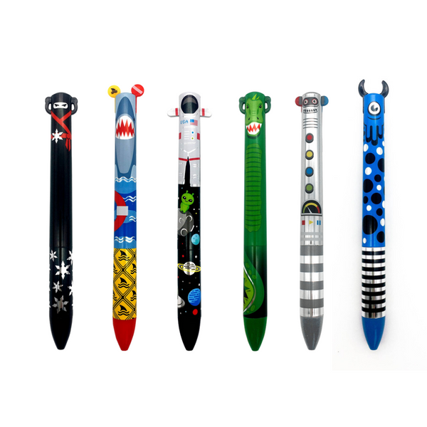 Snifty 2 Color Click Pens - Metallic