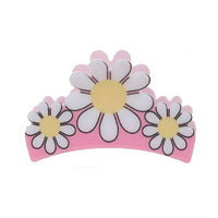 Retro Flower Print Claw Hair Clips