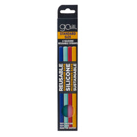 GoSili Reusable Silicone Straws, Standard 4 pack