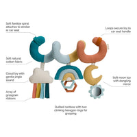 Itzy Ritzy Itzy Bitzy Spiral Car Seat Activity Toy - Rainbow