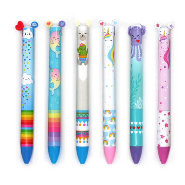 Snifty 2 Color Click Pens - Rainbow