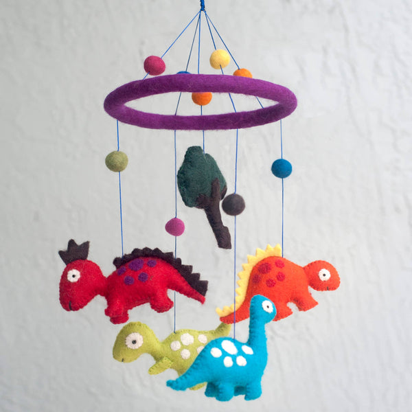 The Winding Road Felt Mobile - Dinosaurs