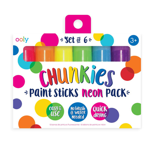 Ooly Chunkies Neon Paint Sticks - 6 Pack