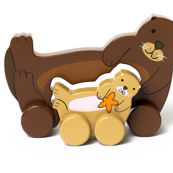 Jack Rabbit Creations Big & Little Sea Otter Push Toy