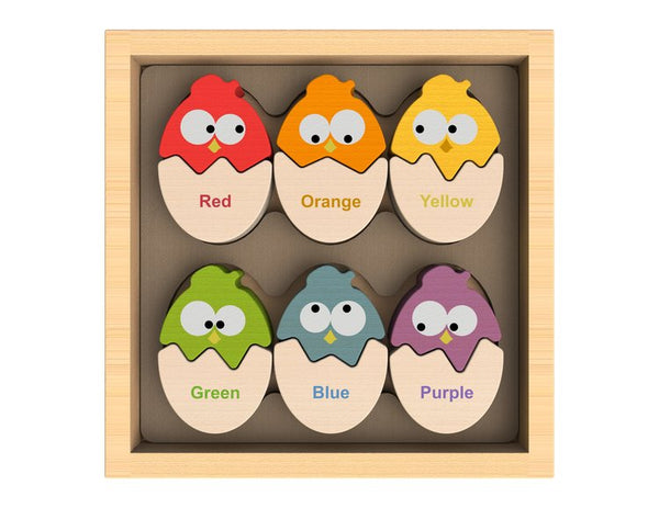 BeginAgain Color'N Eggs Bilingual Matching Puzzle