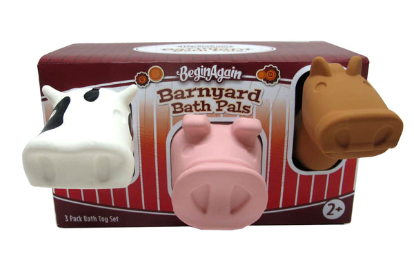 BeginAgain Barnyard Bath Pals Set of 3