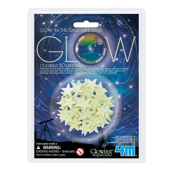 Toysmith Glow in the Dark Mini Stars, Pack of 60 - DAMAGED PACKAGING