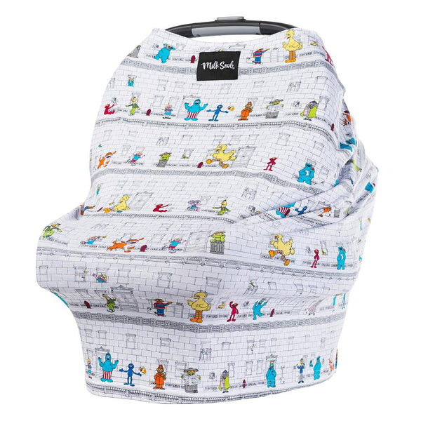 *FINAL SALE* Milk Snob 5-in-1 Multifunctional Carseat Cover - 123 Sesame Street