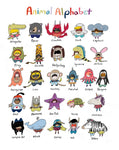 Pink Cheeks Studios Animal Alphabet Poster