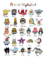 Pink Cheeks Studios Animal Alphabet Poster