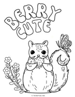Hot Squirrel Summer Coloring Sheets