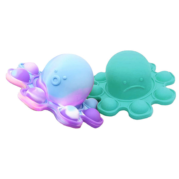 Poptastic Reversible Happy/Sad Octopus Popper Keychains