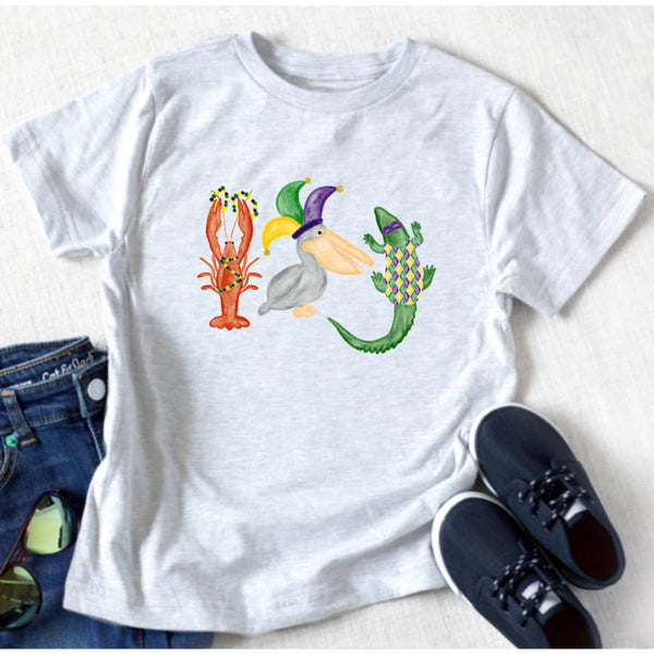 *FINAL SALE* Mardi Gras Animals Kid's Tee