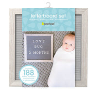 Pearhead Rustic Wooden Letterboard Set