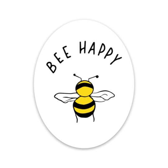 Big Moods 'Bee Happy' Vinyl Sticker