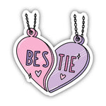 Big Moods 'Bestie' Heart Necklace Vinyl Sticker