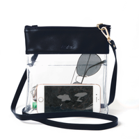 Gameday Clear Crossbody Bag in Vegan Leather