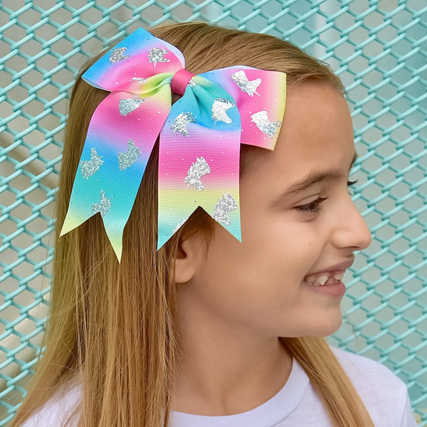 Large Glitter Unicorn Bow
