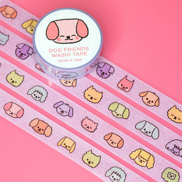Robot Dance Battle Washi Tape - Rainbow Dog Friends