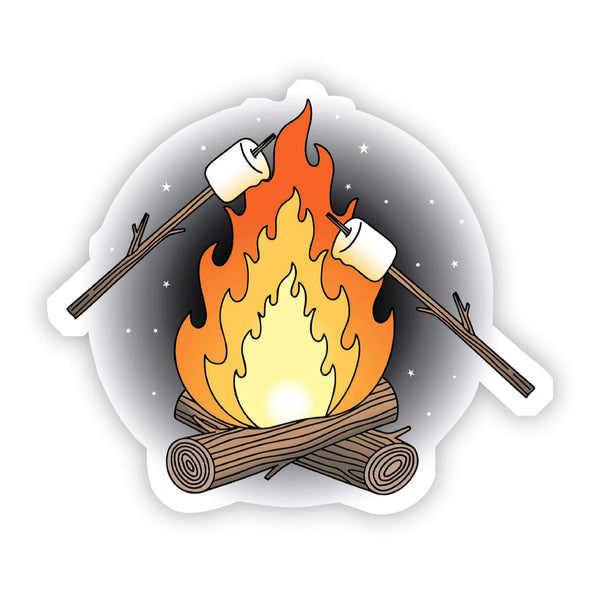 Big Moods Campfire & Marshmallows Vinyl Sticker