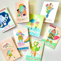 Pink Cheeks Studios Galentine Cards