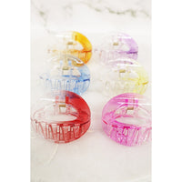 Gradient Circle Cutout Hair Claw Clip