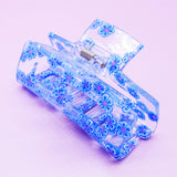 Blue Daisy Claw Hair Clip