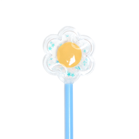 Yoobi Ballpoint Pen with Shaker, Blue Daisy