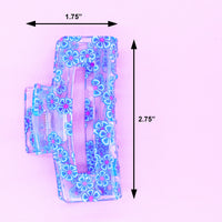 Blue Daisy Claw Hair Clip