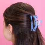 Blue Daisy Claw Hair Clip